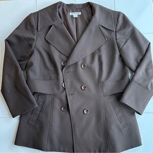 Pendleton Dark Brown Double-Breasted Pea Coat